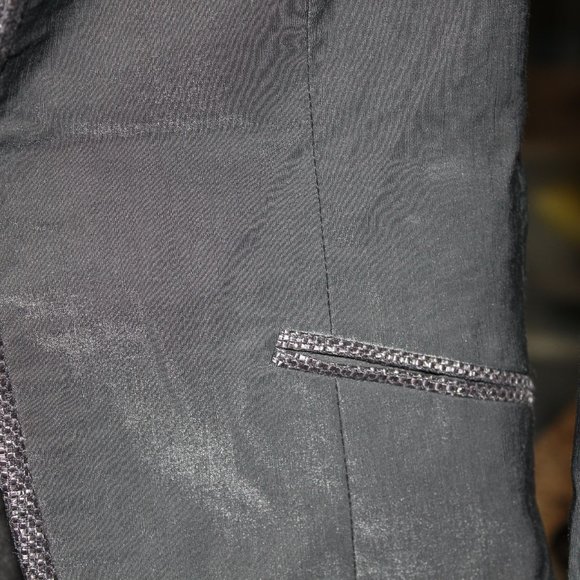 Judith & Charles Lightweight Black Stretch Linen Suit Jacket in Women's Size 2 - Picture 10 of 15